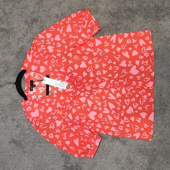 Nobody's Child from Asos oversized collar Fushia pink blouse - Picture 3 of 7